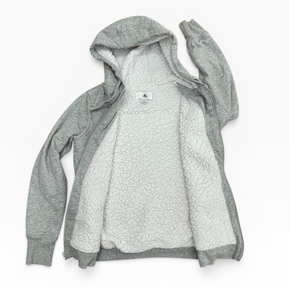 Disneyland Resort Mickey Mouse Sherpa Lined Hoodie Gray Zip Jacket XS Cozy - Picture 7 of 8